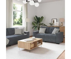 Sofa Sofos komplektas 3 vnt. Tamsiai pilka Aksomas