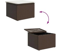 Sofos komplektas 5 pcs Ruda ir grietinėlė poliratanas