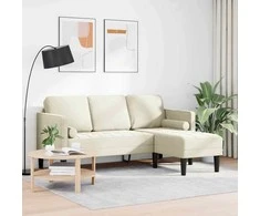 Sofa Sofos komplektas su pagalve Kreminė Poliesteris