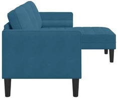 Sofa Sofos komplektas su pagalve Mėlyna Poliesteris