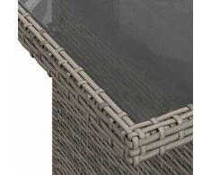 Sofos komplektas su pagalve su saugykla 9 pcs Pilka poliratanas