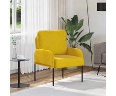 Sofa Sofos su pagalve 55cm Geltona fanera