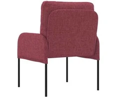 Sofa Sofos su pagalve 55cm Vyno raudona fanera