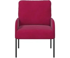 Sofa Sofos su pagalve 55cm Vyno raudona fanera