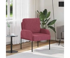 Sofa Sofos su pagalve 55cm Vyno raudona fanera