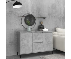 Šoninė spintelė, betono pilka, 104x35x70cm, apdirbta mediena