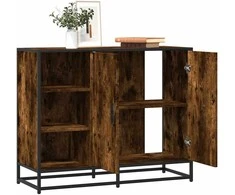 Šoninė spintelė, dūminio ąžuolo, 92x35x76cm, apdirbta mediena
