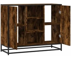 Šoninė spintelė, dūminio ąžuolo, 92x35x76cm, apdirbta mediena