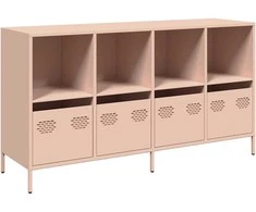 Šoninė spintelė, rožinė, 135x39x73,5cm, plienas