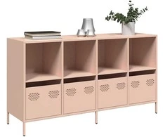 Šoninė spintelė, rožinė, 135x39x73,5cm, plienas