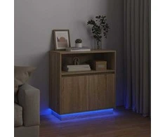 LED Bufetas Sonoma ąžuolas 71 x 34,5 x 75 cm Apdirbta mediena