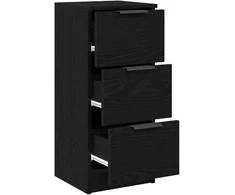Kabalas 2 pcs Juodas ąžuolas 30 x 30 x 70 cm Apdirbta mediena
