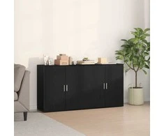 Kabalas 2 pcs Juodas ąžuolas 79 x 38 x 80 cm Apdirbta mediena