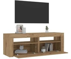Spintelės prie lovos 2 vnt su šviesos diodais Artisan Oak