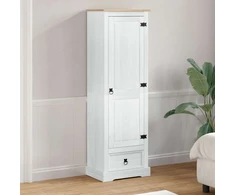 Spintos Balta 55 x 38 x 170 cm Kietos pušies mediena