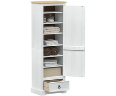 Spintos Balta 55 x 38 x 170 cm Kietos pušies mediena