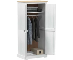 Spintos Balta 76 x 50 x 170 cm Kietos pušies mediena