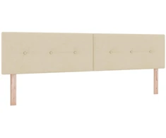 Spyruoklinė lova su čiužiniu Kreminė 200 x 200 cm Audinys