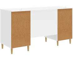 Stalas Itin blizgi balta 142,5 x 50 x 75 cm Apdirbta mediena