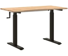 Stalas Juoda ir natūrali 120 x 60 cm Kietas ąžuolo medis