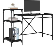 Stalas Juodas ąžuolas 135 x 50 x 90 cm Apdirbta mediena