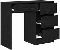 Stalas Juodas ąžuolas 90 x 37.5 x 75 cm Apdirbta mediena