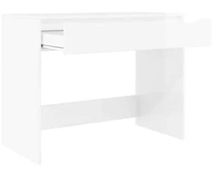 Stalas su stalčių Aukšto Blizgesio Baltas 100 x 50 x 78 cm