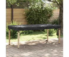 Stalo uždengimas 202 x 102 x 15 cm audinys Stačiakampio Juoda