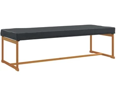 Stalo uždengimas 242 x 102 x 15 cm audinys Stačiakampio Juoda
