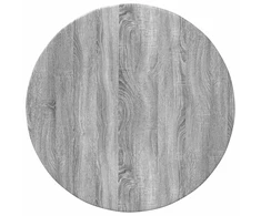 Stalo viršus Ø 60 x 1,5 cm Apvali Apdirbta mediena Pilka Sonoma