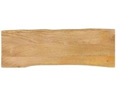 Stalviršis, 120x40x2,5cm, mango masyvas, su gyvu kraštu