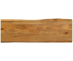Stalviršis, 120x40x2,5cm, mango masyvas, su gyvu kraštu