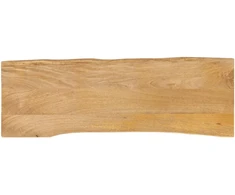 Stalviršis, 140x40x2,5cm, mango masyvas, su gyvu kraštu