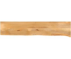 Stalviršis, 160x40x2,5cm, mango masyvas, su gyvu kraštu