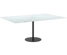 Stalviršis, baltas, 100x62cm, grūdintas stiklas, 8mm