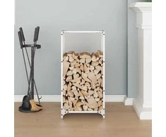 Stovas malkoms, balta, 40x30x80 cm, šaltai valcuotas plienas