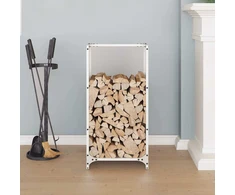 Stovas malkoms, balta, 40x30x80 cm, šaltai valcuotas plienas