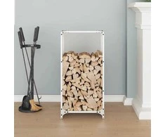Stovas malkoms, balta, 40x30x80 cm, šaltai valcuotas plienas