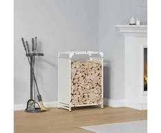 Stovas malkoms, balta, 44x28x65 cm, šaltai valcuotas plienas