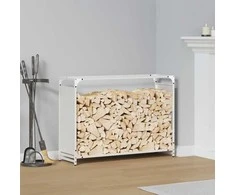 Stovas malkoms, balta, 90x28x65 cm, šaltai valcuotas plienas