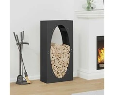 Stovas malkoms, juodos, 50x23x100 cm, šaltai valcuotas plienas