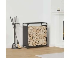 Stovas malkoms, juodos, 60x28x65 cm, šaltai valcuotas plienas