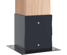 Stulpų pagrindai kvadratiniai, 4vnt., antracito sp., 121x121mm