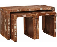 Suklijuotas stalas 3 vnt. Ruda 82 x 40 x 46 cm