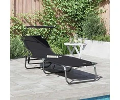Sulankstomas gultas Juoda 190 x 57 x 81 cm Oksfordas