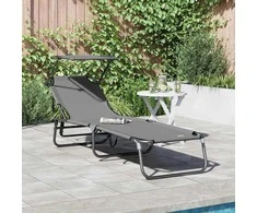 Sulankstomas gultas Pilka 190 x 57 x 81 cm Oksfordas