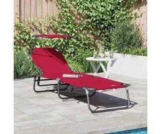 Sulankstomas gultas Raudona 190 x 57 x 81 cm Oksfordas