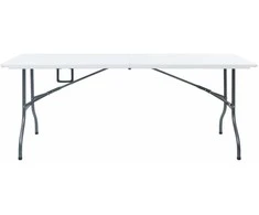 Sulankstomas sodo stalas, baltas, 180x72x72cm, HDPE