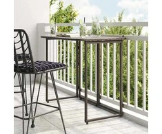 Sulankstomas sodo stalas Rudas 90x51x75 cm Poly Rattan
