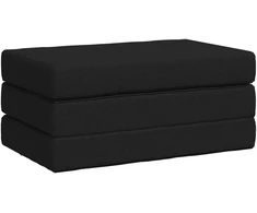 Čiužinys Sulankstomas Sofos Lova 100 x 67 x 45 cm Juoda